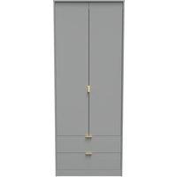 Ready Assembled 2 U Tamworth 2 Door 2 Drawer Wardrobe (Ready Assembled) in Dark Grey