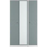 Ready Assembled 2 U Memphis Tall Triple Mirror Wardrobe (Ready Assembled) in Duck Egg Blue