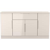Ready Assembled 2 U Lucca 4 Door 1 Drawer Wide Unit (Ready Assembled) in Taupe