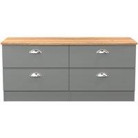 Ready Assembled 2 U Albert 4 Drawer Bed Box (Ready Assembled) in Dark Grey