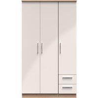 Ready Assembled 2 U Windsor Tall Triple Plain + Drawer Wardrobe (Ready Assembled) in Beige