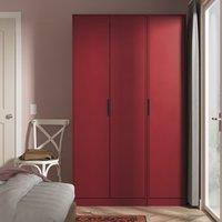 Ready Assembled 2 U Fuji 3 Door Wardrobe (Ready Assembled) in Dark Red