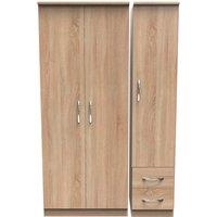 Ready Assembled 2 U Hampshire Triple Plain + Drawer Wardrobe (Ready Assembled) in Light Oak