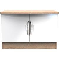 Ready Assembled 2 U Holborn Compact 2 Door TV & Media Unit (Ready Assembled) in White