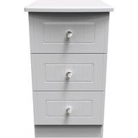 Ready Assembled 2 U Lancaster 3 Drawer Bedside Cabinet (Ready Assembled) in Grey
