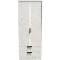 Ready Assembled 2 U Fuji 2 Door 2 Drawer Wardrobe (Ready Assembled) in Off-White