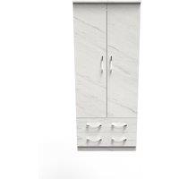 Ready Assembled 2 U Hampshire 2 Door 2 Drawer Wardrobe (Ready Assembled) in White