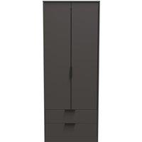 Ready Assembled 2 U Fuji 2 Door 2 Drawer Wardrobe (Ready Assembled) in Dark Grey