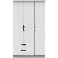 Ready Assembled 2 U Holborn Triple Wardrobe with 2 Drawers (Ready Assembled) in White