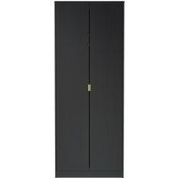 Ready Assembled 2 U Fuji 2 Door Wardrobe (Ready Assembled) in Black