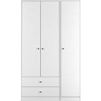 Ready Assembled 2 U Stowe Triple Wardrobe with 2 Drawers (Ready Assembled) in White