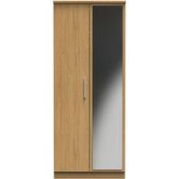 Ready Assembled 2 U Windsor 2 Door Mirrored Wardrobe (Ready Assembled) in Light Brown
