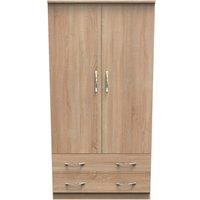 Ready Assembled 2 U Hampshire Wide 2 Drawer Wardrobe (Ready Assembled) in Light Oak