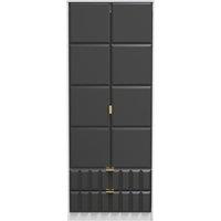 Ready Assembled 2 U Metro 2 Door 2 Drawer Wardrobe (Ready Assembled) in Dark Grey