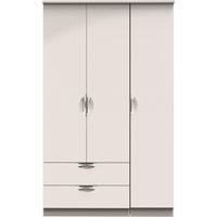 Ready Assembled 2 U Holborn Triple 2 Drawer Wardrobe (Ready Assembled) in Taupe