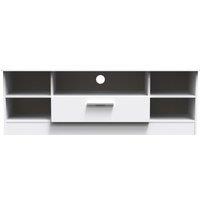 Ready Assembled 2 U Windsor Wide 1 Drawer TV & Media Unit (Ready Assembled) in White
