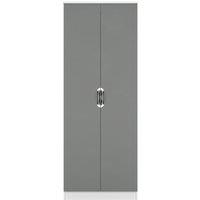 Ready Assembled 2 U Holborn Tall Double Hanging Wardrobe (Ready Assembled) in Dark Grey