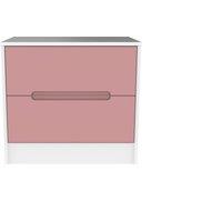 Ready Assembled 2 U Bristol 2 Drawer Side Table (Ready Assembled) in Dusty Pink