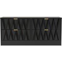 Ready Assembled 2 U Washington 4 Drawer Bed Box (Ready Assembled) in True Black