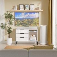 Ready Assembled 2 U Menai 3 Drawer TV Unit (Ready Assembled) in White