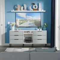 Ready Assembled 2 U Menai 6 Drawer Sideboard (Ready Assembled) in Duck Egg Blue