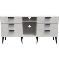 Ready Assembled 2 U Fuji 6 Drawer Sideboard (Ready Assembled) in Off-White