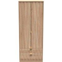 Ready Assembled 2 U Dallas 2 Door 2 Drawer Wardrobe (Ready Assembled) in Light Oak