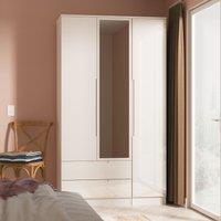 Ready Assembled 2 U Lucca Triple Mirror Wardrobe with 2 Drawers (Ready Assembled) in Taupe