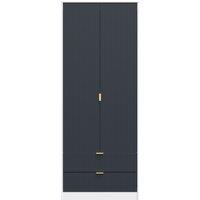 Ready Assembled 2 U Bexley 2 Door 2 Drawer Wardrobe (Ready Assembled) in Dark Blue