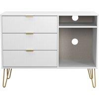 Ready Assembled 2 U Bexley 3 Drawer TV Unit (Ready Assembled) in White