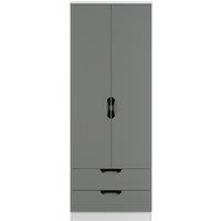Ready Assembled 2 U Holborn 2 Door 2 Drawer Wardrobe (Ready Assembled) in Dark Grey