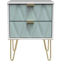 Ready Assembled 2 U Dallas 2 Drawer Bedside Cabinet (Ready Assembled) in Duck Egg Blue