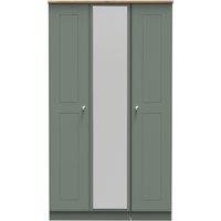 Ready Assembled 2 U Albert Tall Triple Mirror Wardrobe (Ready Assembled) in Pale Green