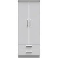 Ready Assembled 2 U Windsor 2 Door 2 Drawer Wardrobe (Ready Assembled) in Mid Grey
