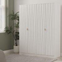 Ready Assembled 2 U Dallas Quad Wardrobe (Ready Assembled) in White