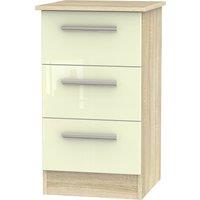 Ready Assembled 2 U Trent 3 Drawer Bedside Cabinet (Ready Assembled) in Cream