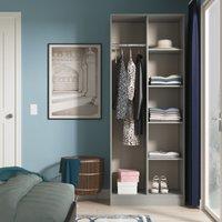 Ready Assembled 2 U Toledo Open Wardrobe (Ready Assembled) in Dark Grey