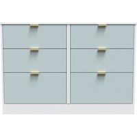 Ready Assembled 2 U Denver 6 Drawer Wide Chest (Ready Assembled) in Duck Egg Blue