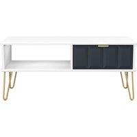 Ready Assembled 2 U Metro 1 Drawer Coffee Table (Ready Assembled) in Dark Blue
