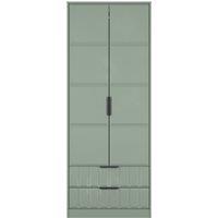 Ready Assembled 2 U Seattle 2 Door 2 Drawer Wardrobe (Ready Assembled) in Pale Green