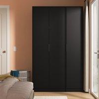 Ready Assembled 2 U Fuji 3 Door Wardrobe (Ready Assembled) in Black