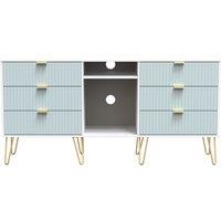 Ready Assembled 2 U Bexley 6 Drawer Sideboard (Ready Assembled) in Duck Egg Blue