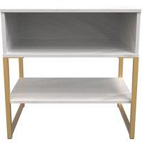 Ready Assembled 2 U Tamworth Single Open Bedside Cabinet (Ready Assembled) in Off-White