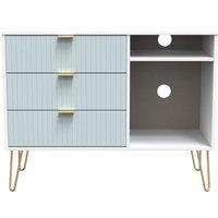 Ready Assembled 2 U Bexley 3 Drawer TV Unit (Ready Assembled) in Duck Egg Blue
