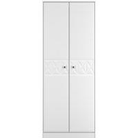 Ready Assembled 2 U Memphis Tall Double Hanging Wardrobe (Ready Assembled) in White