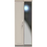 Ready Assembled 2 U Norfolk Tall 2 Door Mirrored Wardrobe (Ready Assembled) in Taupe
