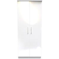 Ready Assembled 2 U Trent 2 Door Mirrored Wardrobe (Ready Assembled) in White