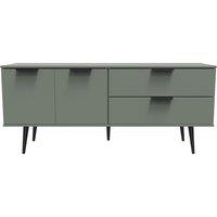 Ready Assembled 2 U Fuji 2 Drawer 2 Door Wide Sideboard (Ready Assembled) in Pale Green