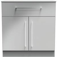 Ready Assembled 2 U Gloucester 1 Drawer 2 Door Sideboard (Ready Assembled) in Dark Grey