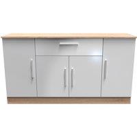 Ready Assembled 2 U Trent 4 Door 1 Drawer Wide Unit (Ready Assembled) in Grey